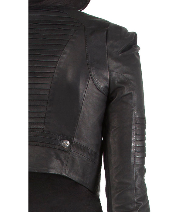 ribbed crop jacket