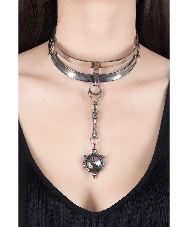 cross collar w prism locket