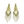 Load image into Gallery viewer, arrow earrings w square chain
