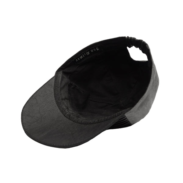 Handcrafted Black Leather Baseball Cap , Different Colors Available , Genuine Leather Hat , Leather Cap